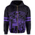 Polynesian King Kanaka Map Seal of Hawaii Zip Hoodie Purple - Polynesian Pride
