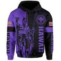 Hawaii King Polynesian Hoodie (Zip up) Lawla Style Purple - Polynesian Pride