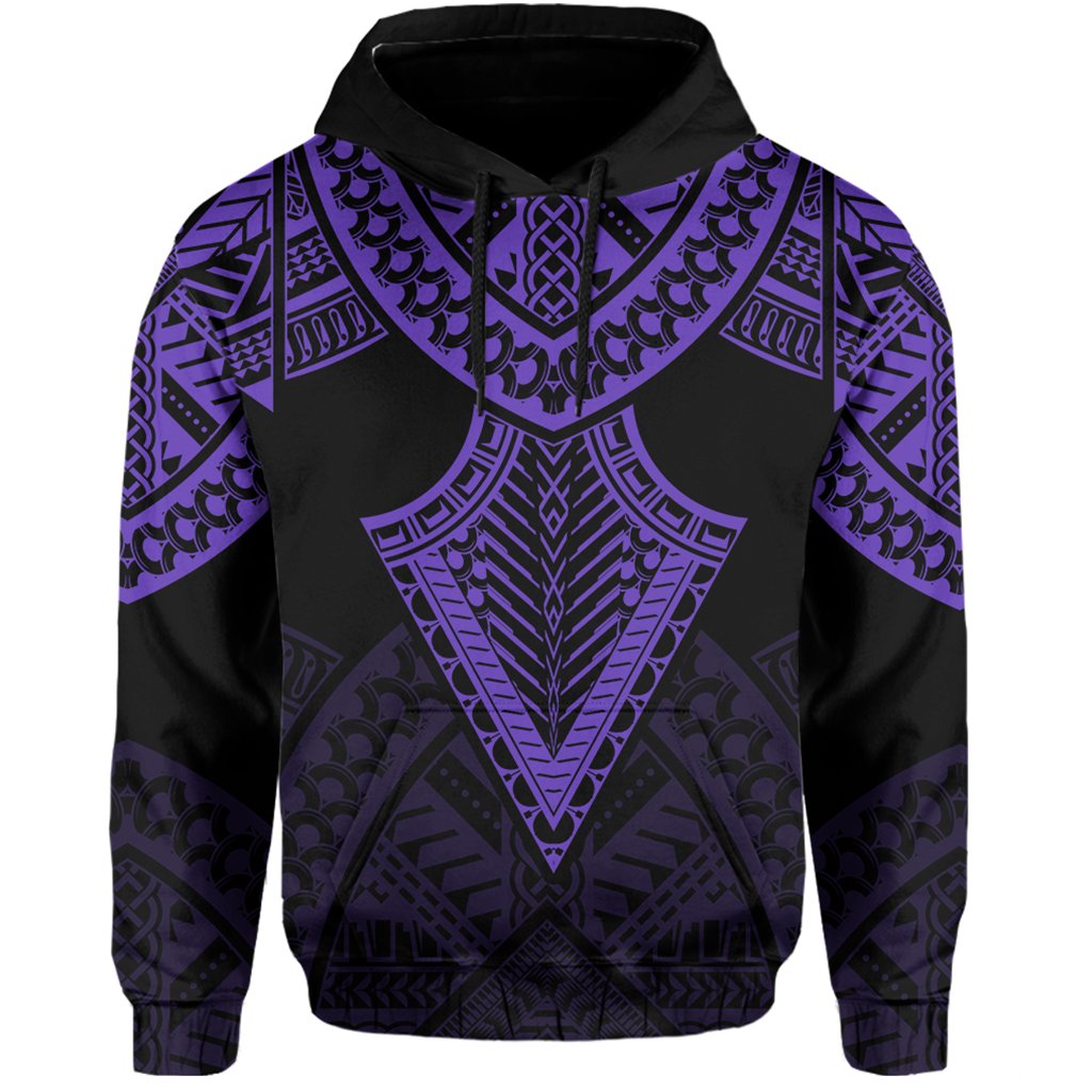 Hawaii Polynesian Hoodie Limited Tab Style Purple - Polynesian Pride