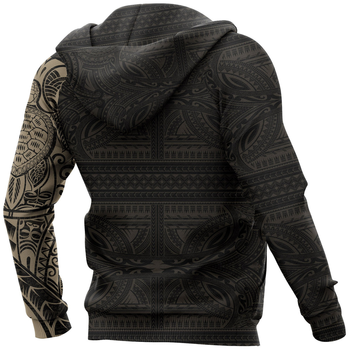 Hoodie Polynesian Tribal Lizard Tattoo Style - Polynesian Pride