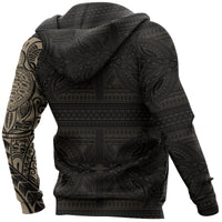Hoodie Polynesian Tribal Lizard Tattoo Style - Polynesian Pride