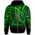Tokelau Zip Hoodie Green Color Cross Style Unisex Black - Polynesian Pride