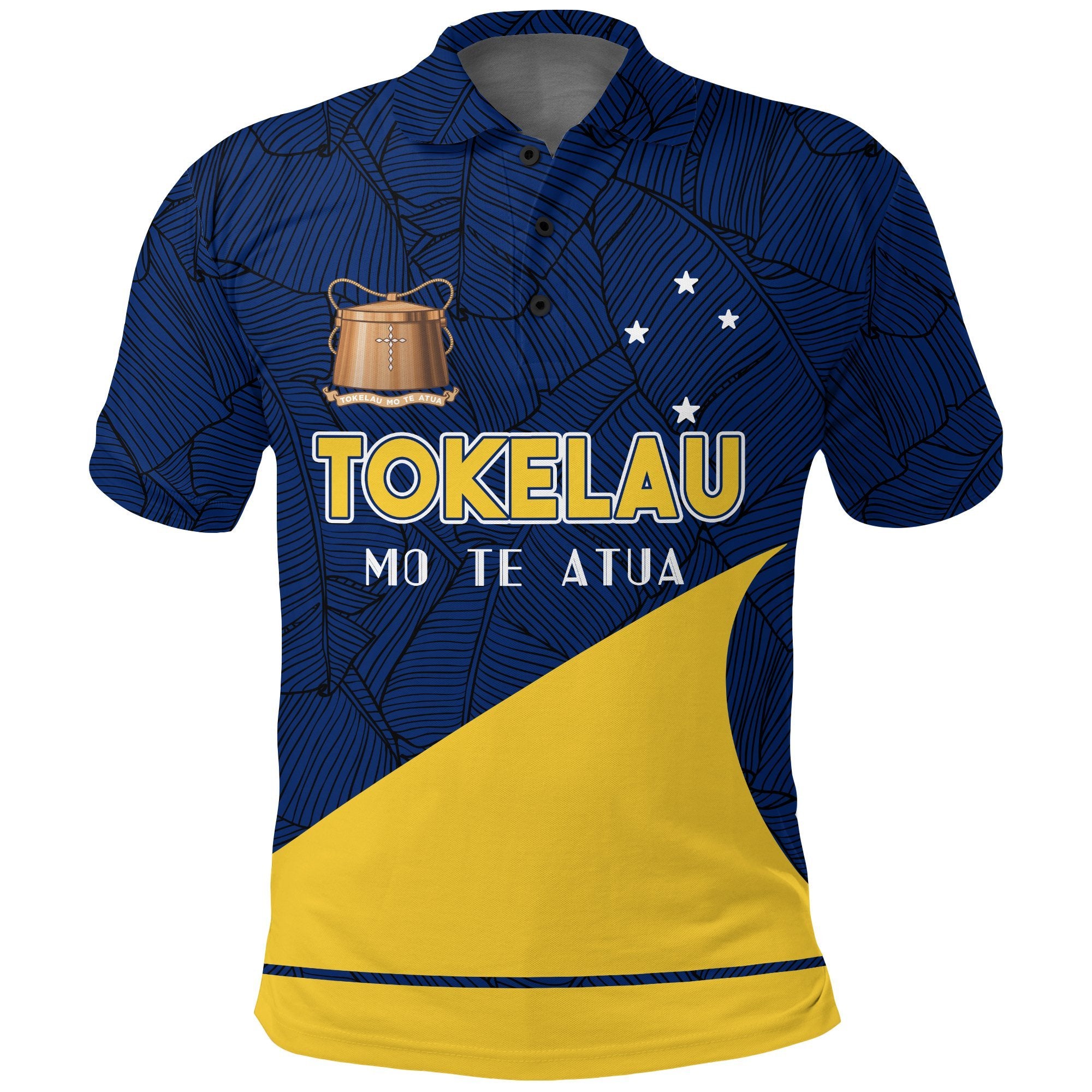 Tokelau Polo Shirt Polynesian Canoe Style Unisex Black - Polynesian Pride
