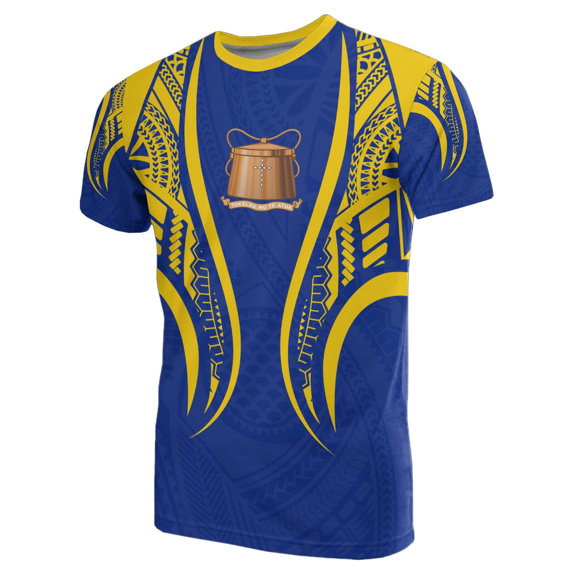 Tokelau T Shirt Tokelauan Coat of Arms Polynesian Stylized Unisex Blue - Polynesian Pride