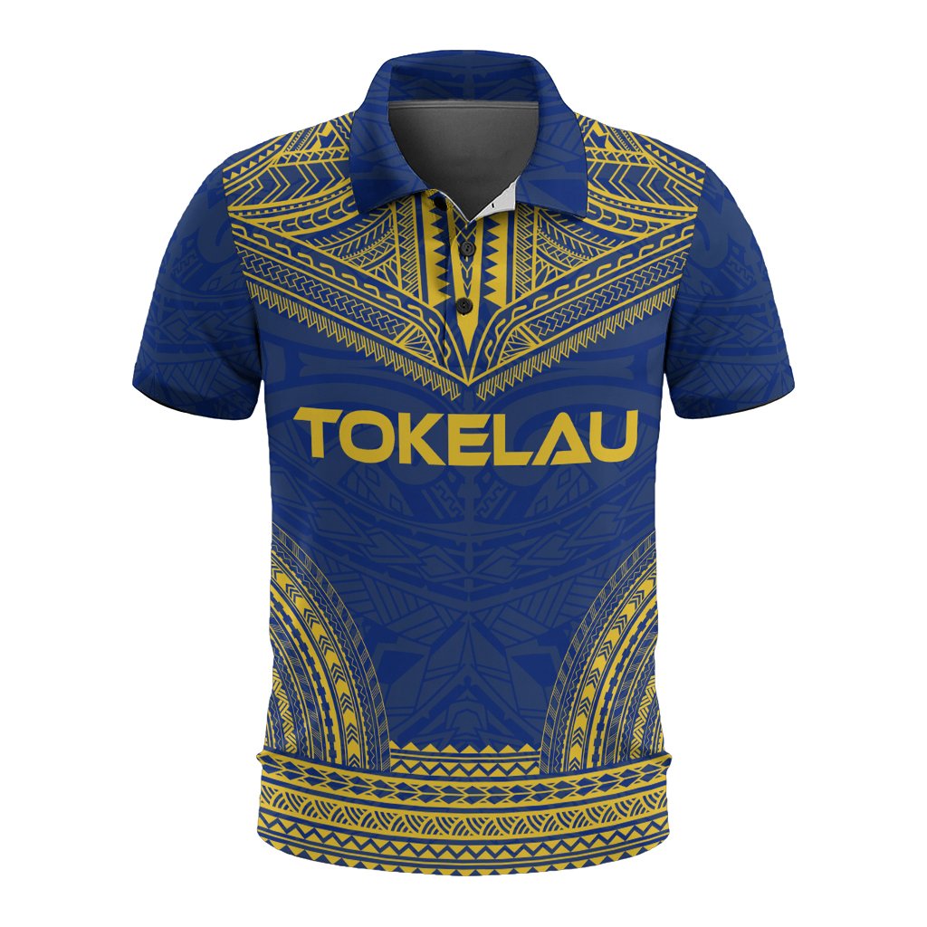 Tokelau Polo Shirt Tokelauan Flag Polynesian Chief Tattoo Flag Version Unisex White - Polynesian Pride