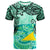 Tokelau T- Shirt -Vintage Floral Pattern Green Color