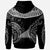 Tokelau Custom Hoodie Serrated Pattern White Color Unisex Black - Polynesian Pride