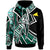 Tokelau Hoodie Tribal Flower Special Pattern Green Color Unisex Green - Polynesian Pride