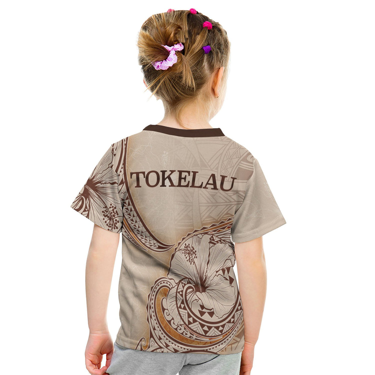 Tokelau T Shirt Hibiscus Flowers Vintage Style - Polynesian Pride