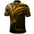 Tokelau Polo Shirt Gold Color Cross Style - Polynesian Pride