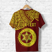 Custom Tonga High School T Shirt Maroon and Gold LT4 - Polynesian Pride