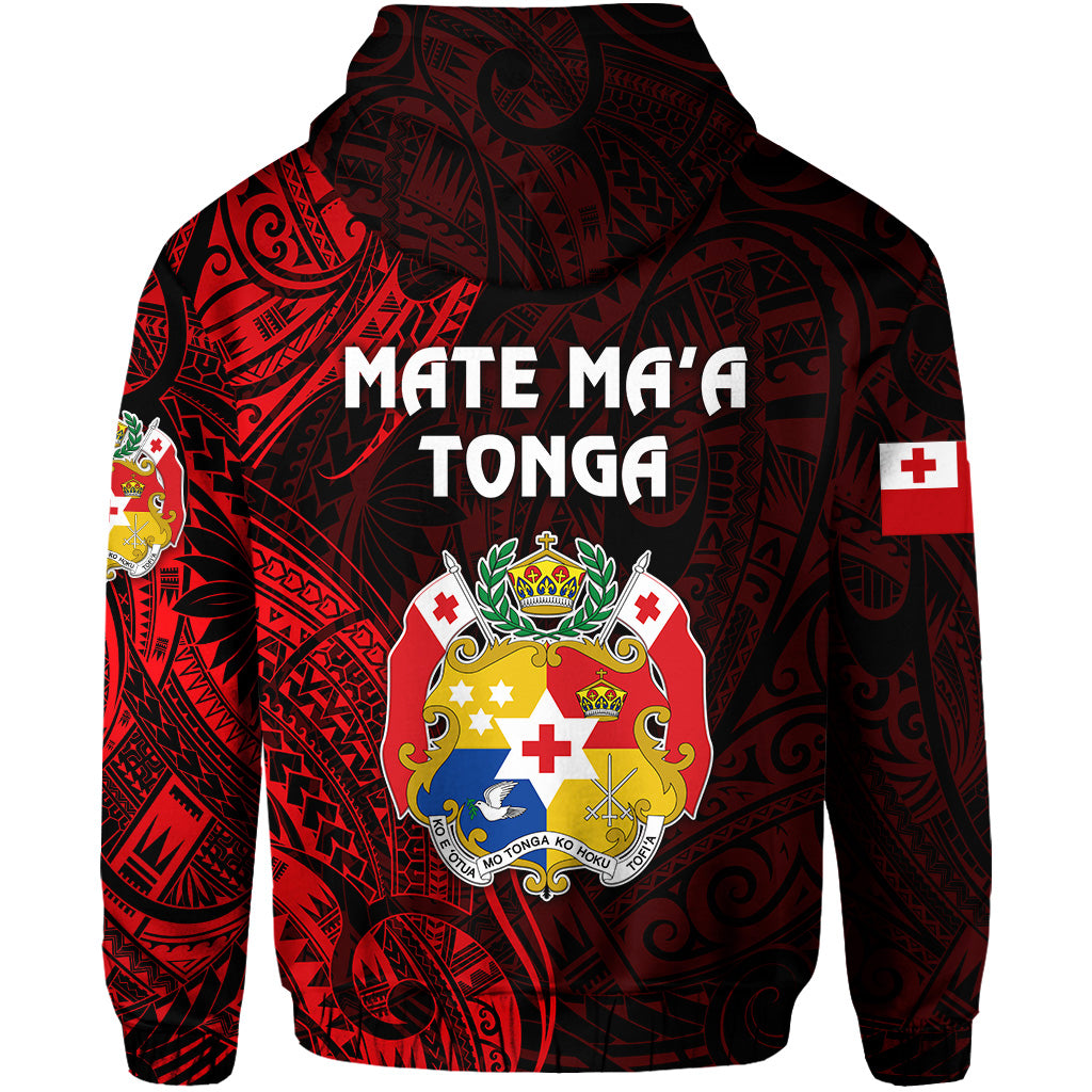 Tonga Coat of Arms Hoodie Simple Vibes Red LT8 - Polynesian Pride