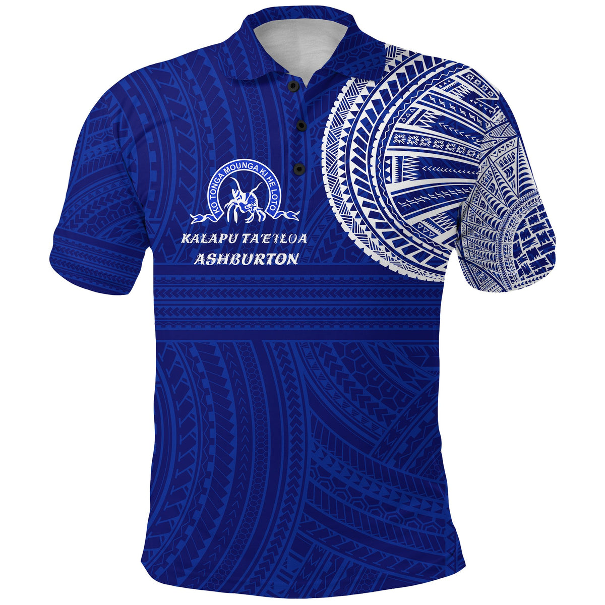Custom Ko Tonga Polo Shirt Kalapu Taeiloa Ashburton - Polynesian Pride