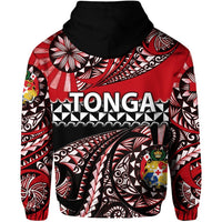 Zip up Hoodie Tonga Polynesian Tattoo Tongan Tapa - Polynesian Pride