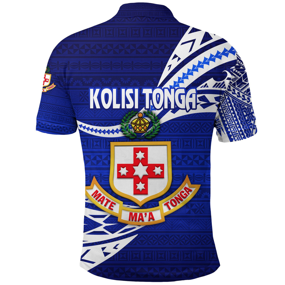 Kolisi Tonga Polo Shirt Mate Maa Tonga Unique Version Blue - Polynesian Pride