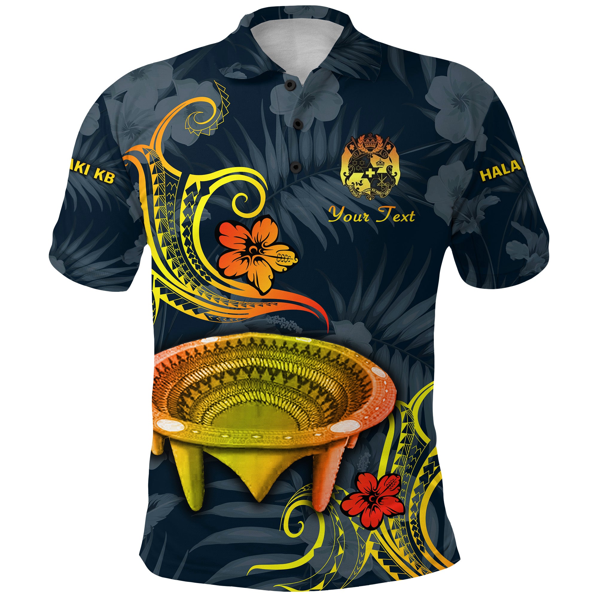 Custom Tonga Hala Uluaki Kava Club Polo Shirt Tonga Kumete Kava LT8 - Polynesian Pride