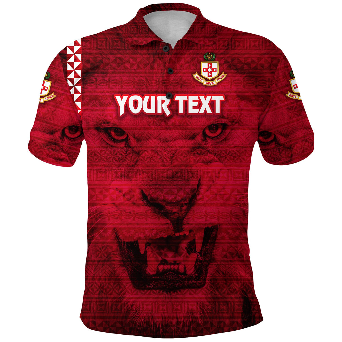 Custom Kolisi Tonga Polo Shirt Mate Maa Tonga Powerful Lion - Polynesian Pride