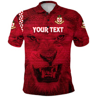 Custom Kolisi Tonga Polo Shirt Mate Maa Tonga Powerful Lion - Polynesian Pride