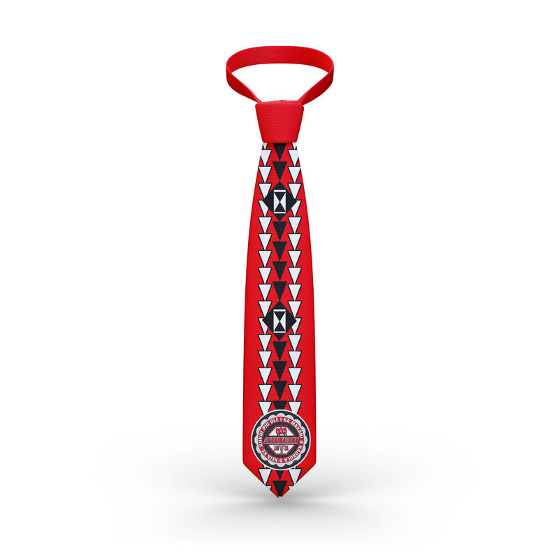 Hawaii - Lahainaluna High Mix Kakau Tie LT6 Necktie One Size Red - Polynesian Pride