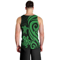 Tonga Men's Tank Top - Green Tentacle Turtle - Polynesian Pride