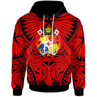 Tonga Hoodie Classic Vignette Style Unisex Red - Polynesian Pride