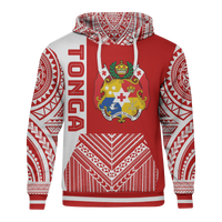 Tonga Hoodie Polynesian Special Style Unisex Red - Polynesian Pride