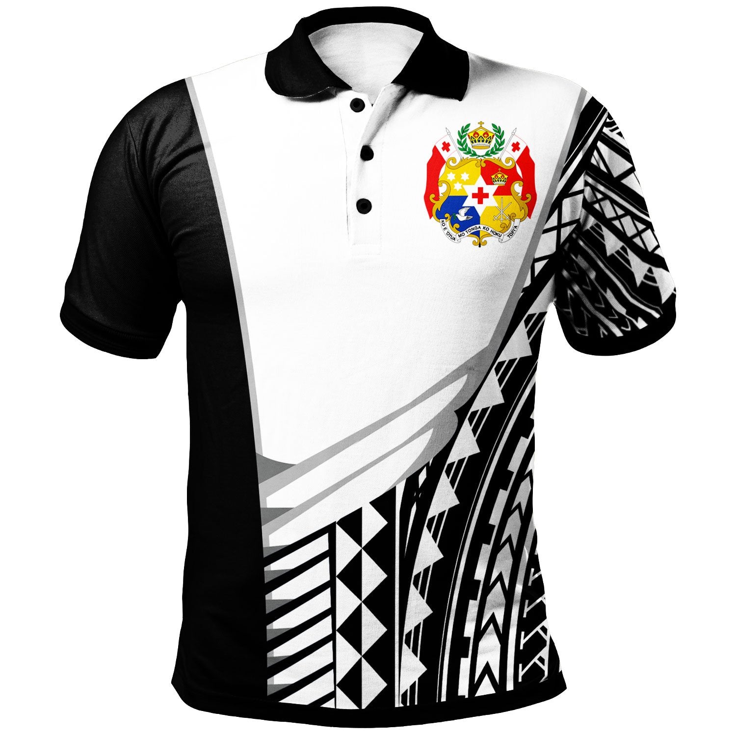 Tonga Custom Polynesian Polo Shirt Athletes Style Unisex White - Polynesian Pride