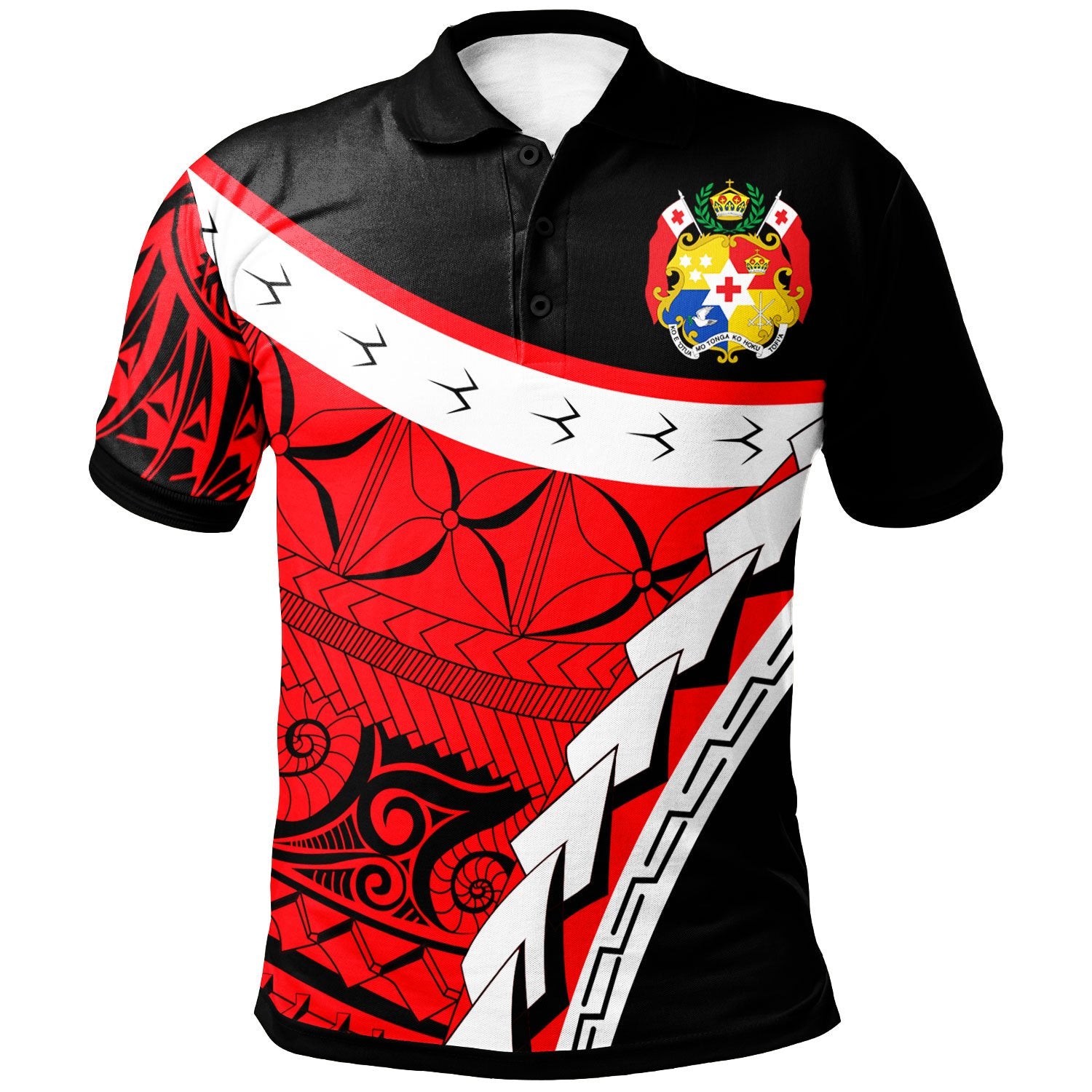 Tonga Custom Polo Shirt Proud Of Tonga Unisex Red - Polynesian Pride