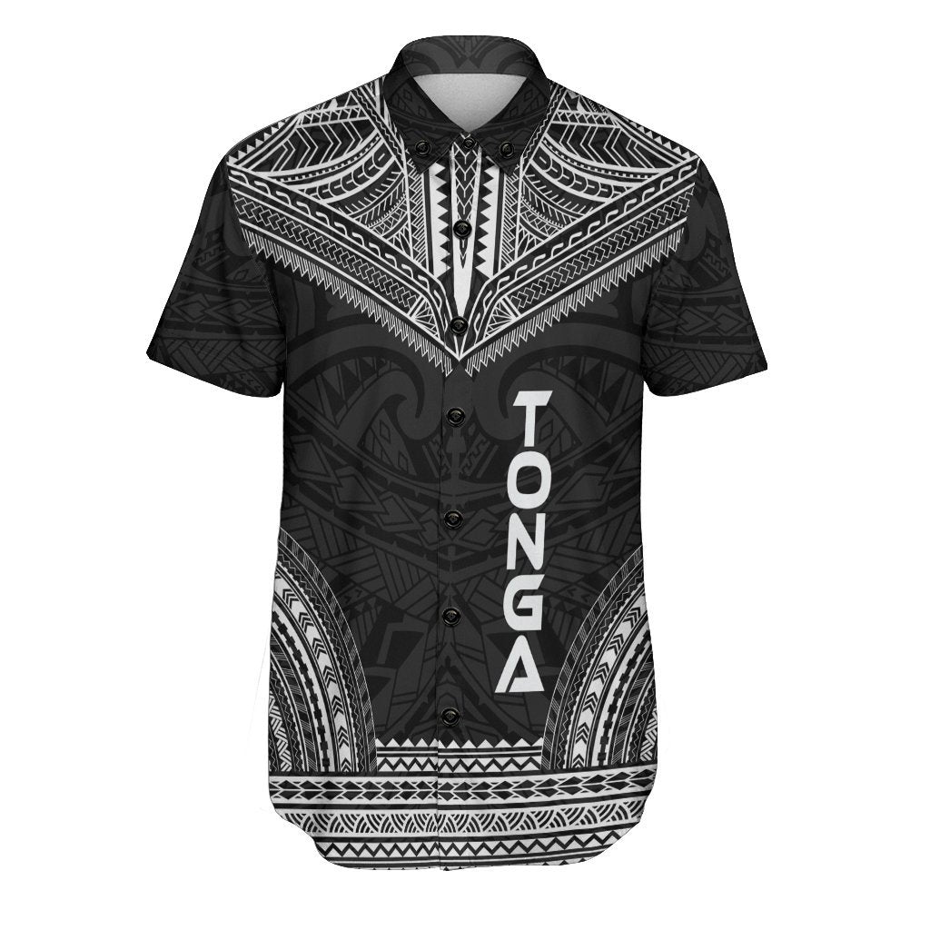 Tonga Polynesian Chief Shirt - Black Version Men Black - Polynesian Pride