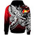 Tonga Hoodie Tribal Jungle Pattern Red Color Unisex Red - Polynesian Pride