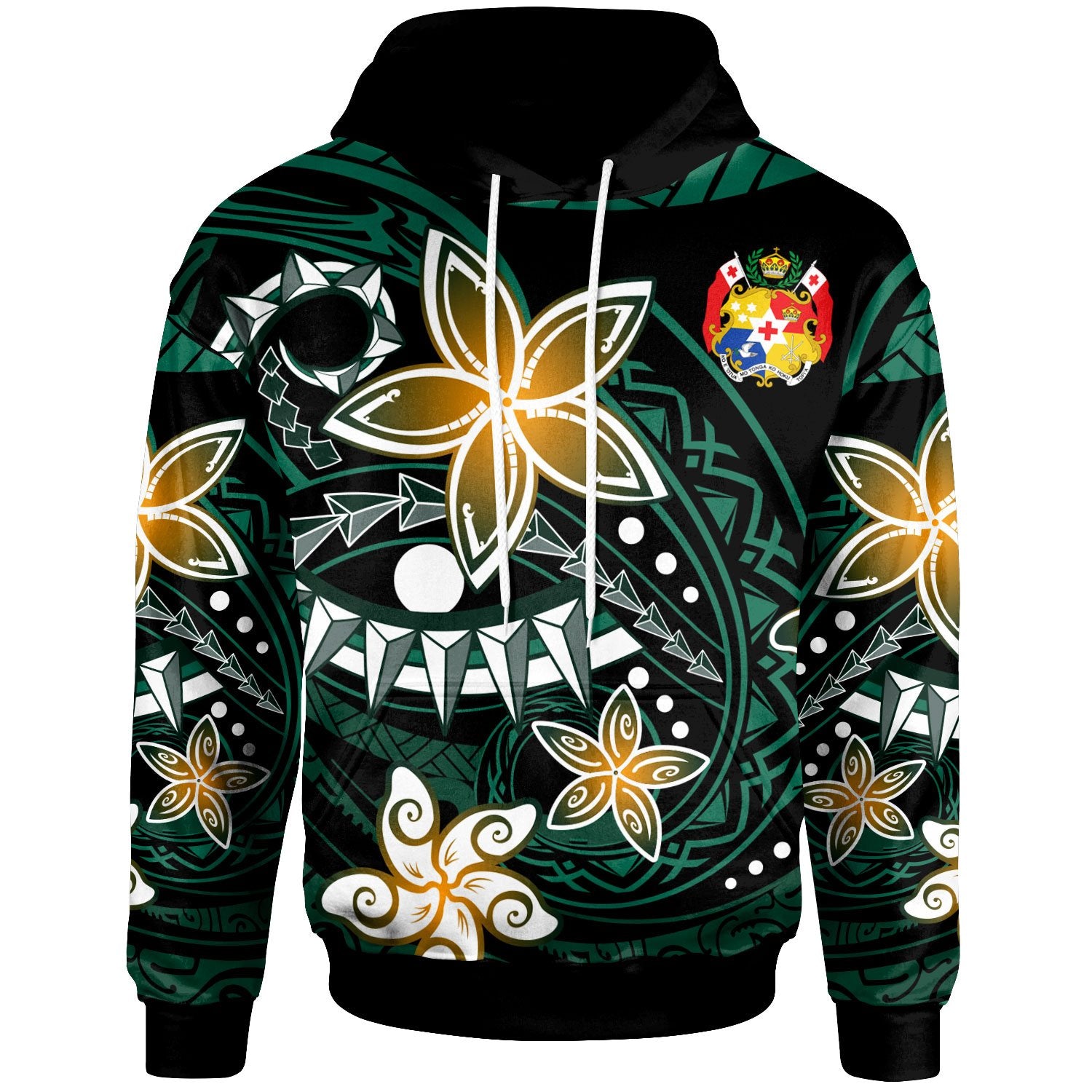 Tonga Hoodie Spring Style Black Color Unisex Black - Polynesian Pride