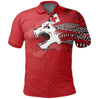 Tonga Polynesian Polo Shirt Tongan Pride Lion Unisex Red - Polynesian Pride