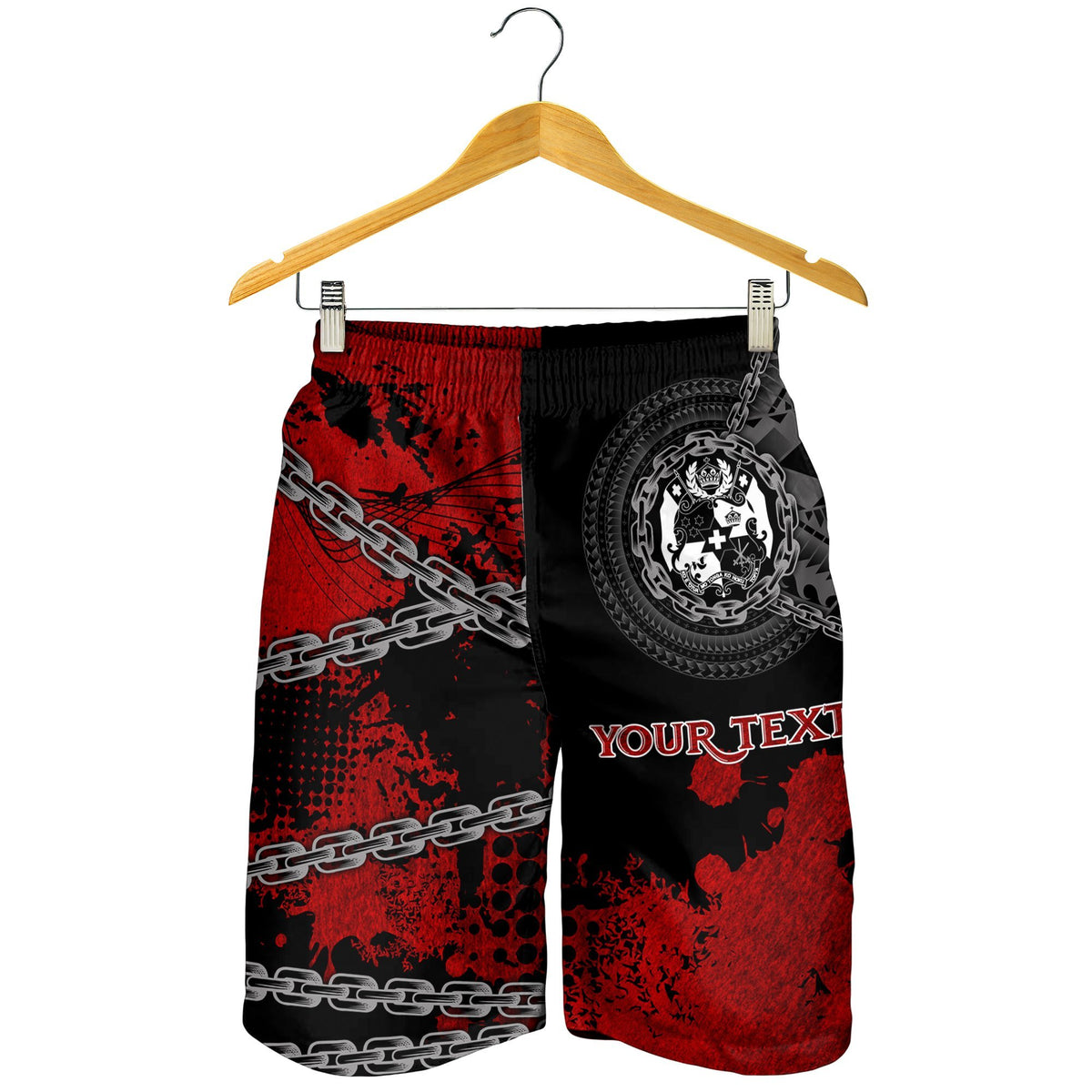 Tonga Polynesian Personalised Men's Shorts - Polynesian Chain Style - Polynesian Pride