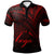 Tonga Polo Shirt Red Color Cross Style Unisex Black - Polynesian Pride