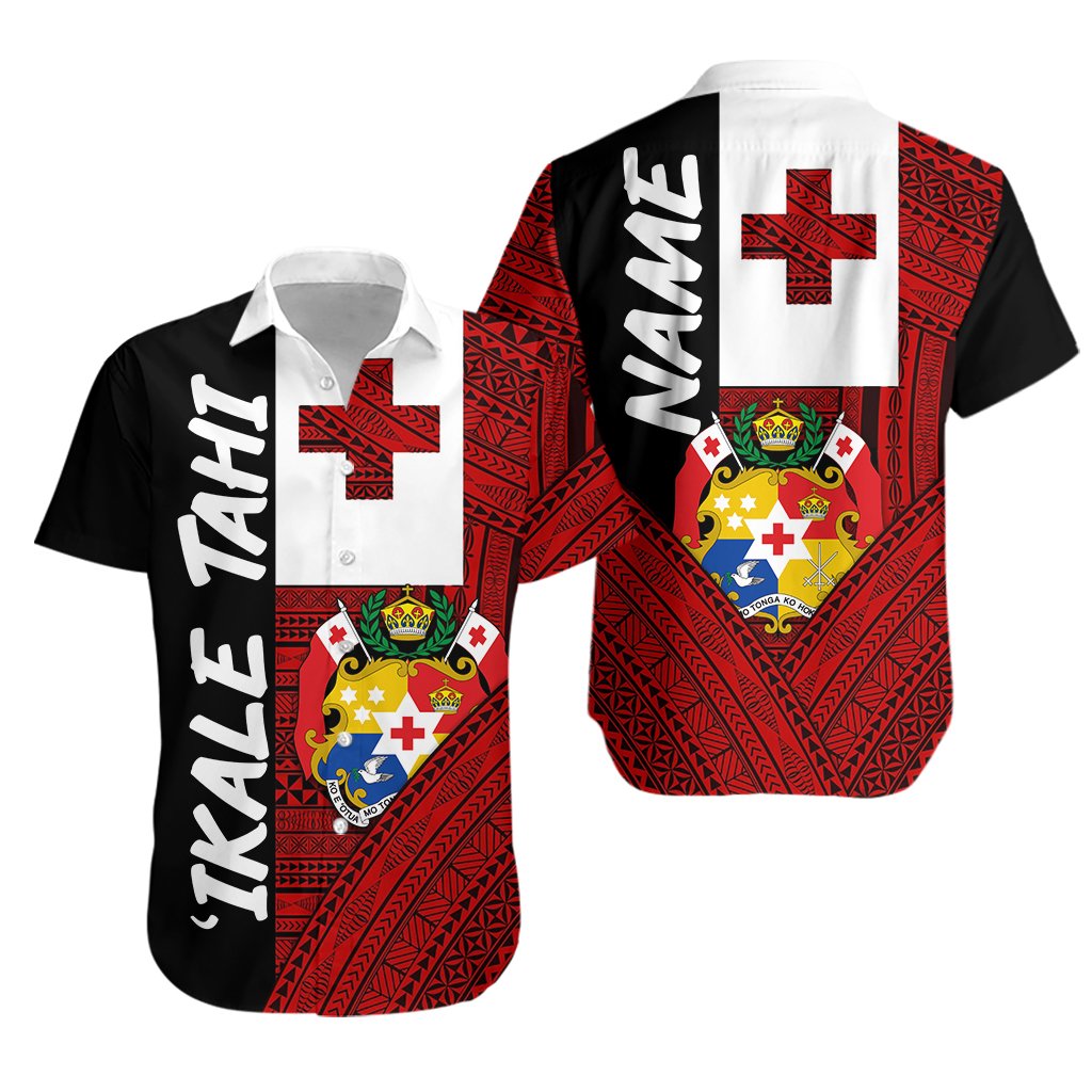 (Custom Personalised) Tonga Hawaiian Shirt Ikale Tahi Creativity Rugby Unisex Red - Polynesian Pride