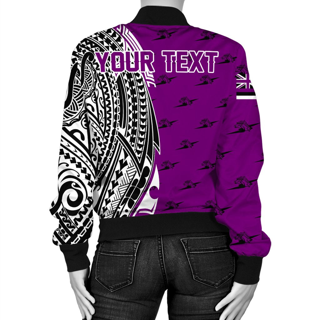 (Personalized) Hawaii Bomber Jacket - Pearl City High Tribal Kakau Bomber Jacket AH - Polynesian Pride