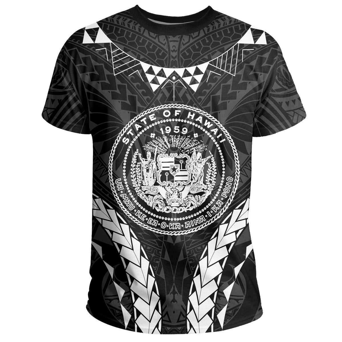 Hawaii Coat of Arms T Shirt Sport Style Version 2.0 - Polynesian Pride