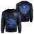 Kanaka Map Polynesian Sweatshirt - Blue Heart - AH Unisex Black - Polynesian Pride