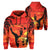 Hawaii Summer King Sunset Hoodie Unisex Orange - Polynesian Pride