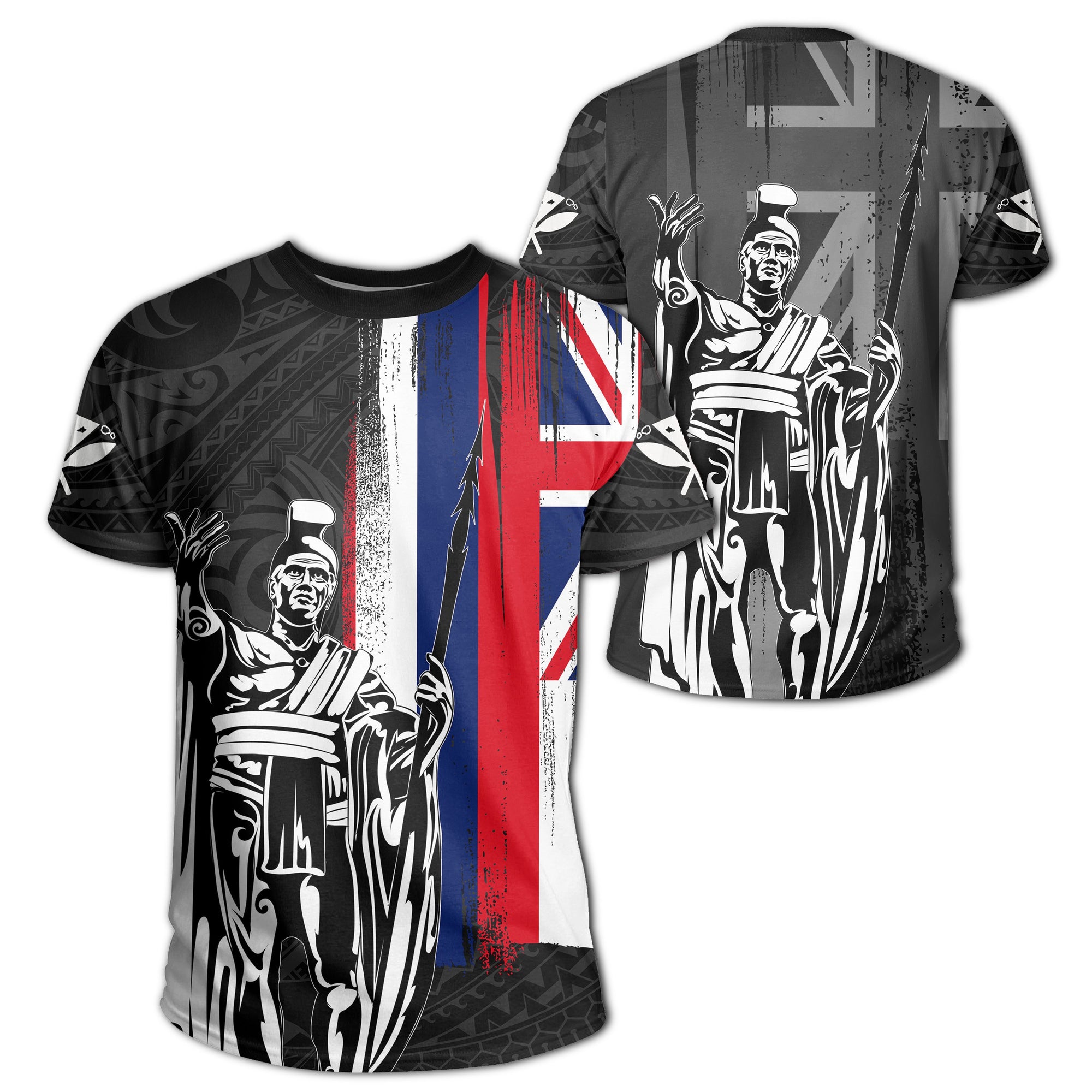 Hawaii King Flag Polynesian T Shirt Gray Unisex Gray - Polynesian Pride