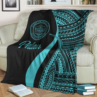 Palau Premium Blanket - Turquoise Polynesian Tentacle Tribal Pattern Crest - Polynesian Pride