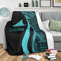 Tokelau Premium Blanket - Turquoise Polynesian Tentacle Tribal Pattern - Polynesian Pride
