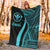 Hawaii Premium Blanket - Turquoise Polynesian Tentacle Tribal Pattern - Polynesian Pride
