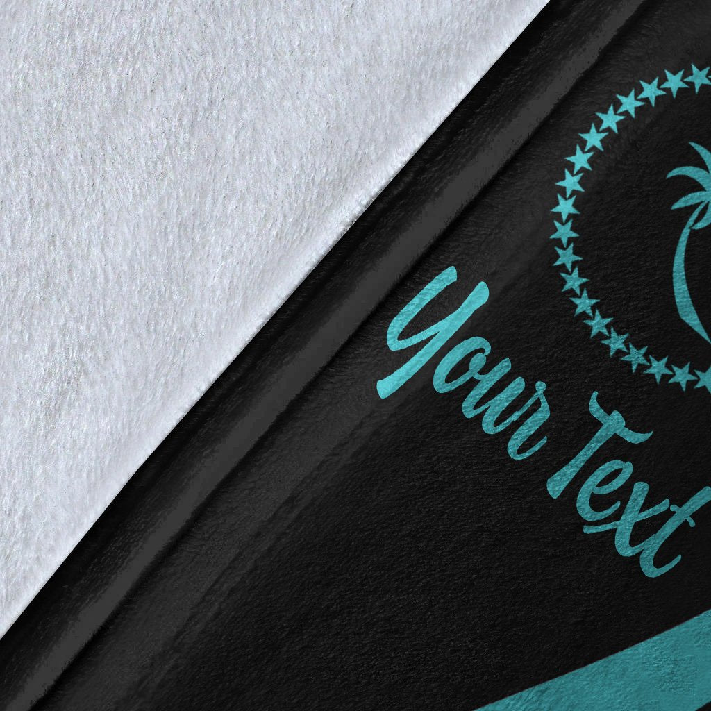 Chuuk Custom Personalised Premium Blanket - Turquoise Polynesian Tentacle Tribal Pattern - Polynesian Pride