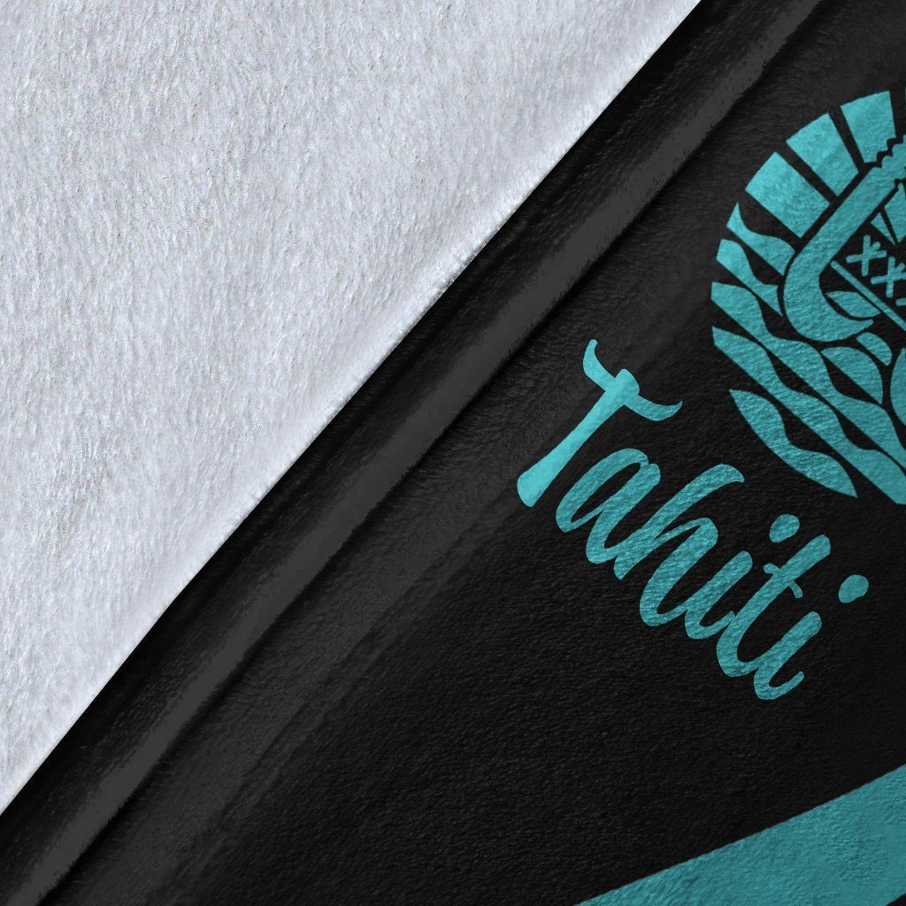 Tahiti Premium Blanket - Turquoise Polynesian Tentacle Tribal Pattern - Polynesian Pride