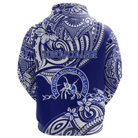 Kolisi Ko Tupou College Tonga Zip Hoodie Unique Vibes Blue - Polynesian Pride