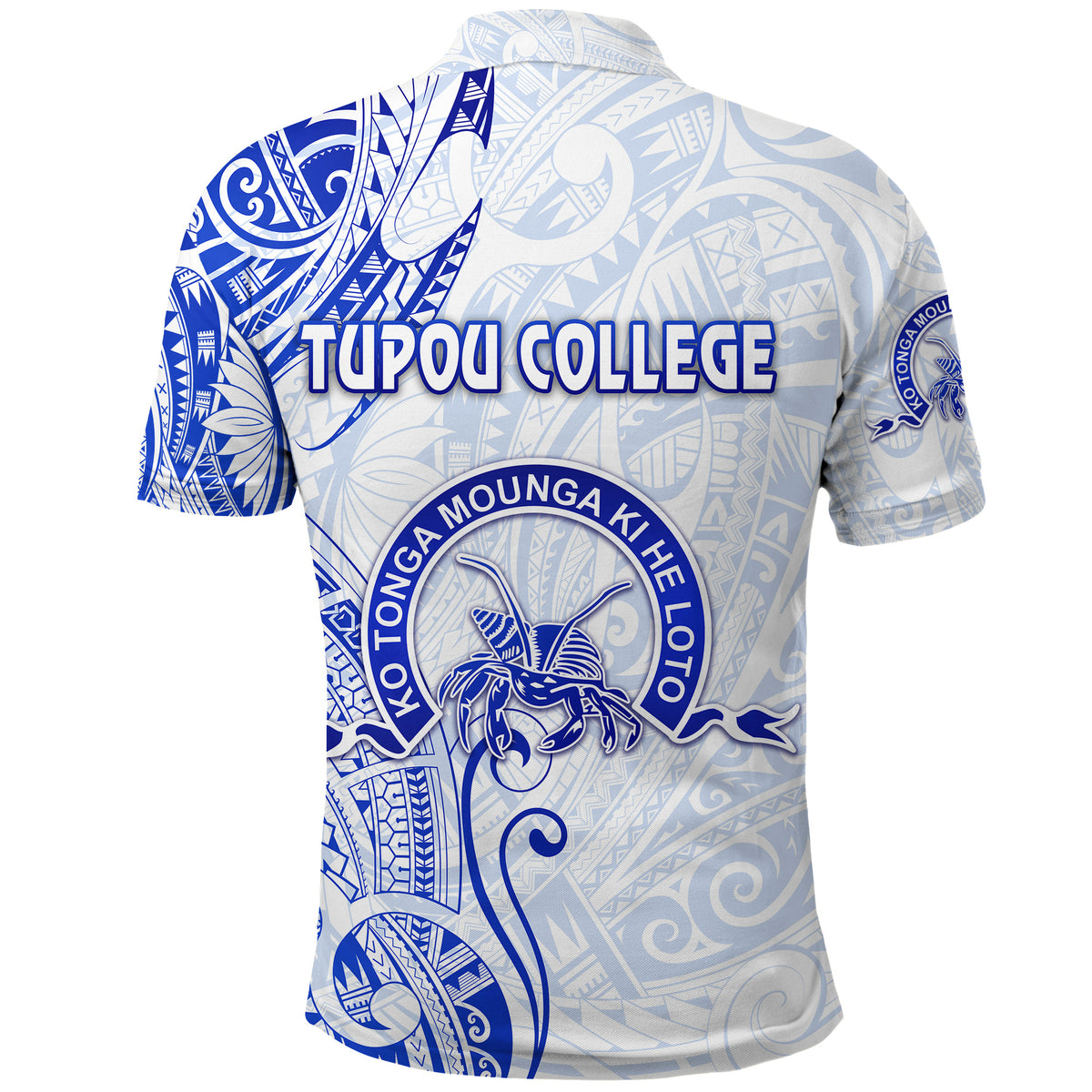 Tonga Tupou College Polo Shirt Simple Vibes White LT8 - Polynesian Pride