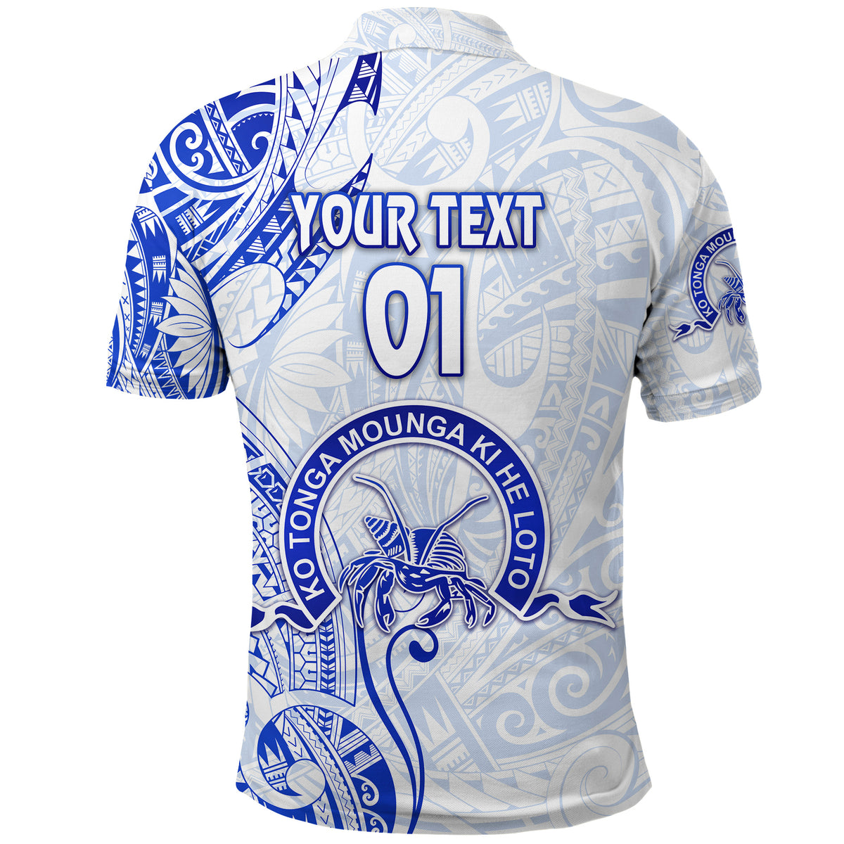 Custom Tonga Tupou College Polo Shirt Toloa Old Boys Simple Vibes White, Custom Text and Number LT8 - Polynesian Pride