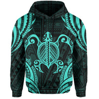 Polynesian Turtle Kanaka Maoli Hawaii Hoodie Turquoise - Polynesian Pride