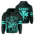 Polynesian King Kanaka Map Seal of Hawaii Zip Hoodie Turquoise Unisex Turquoise - Polynesian Pride